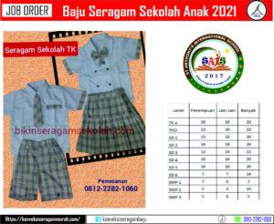 jual baju sekolah TK di Kupang