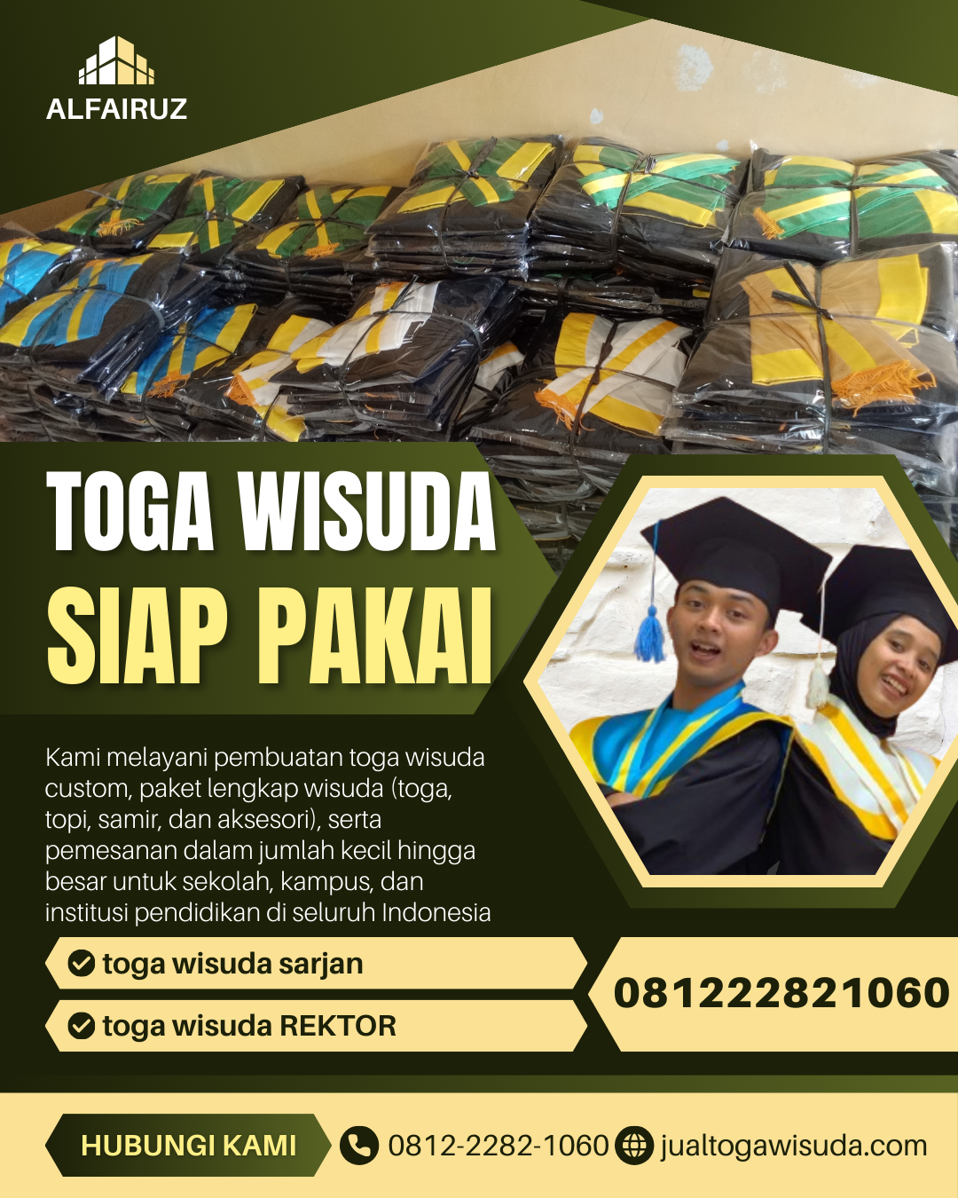 Konveksi toga wisuda sarjana Lebak